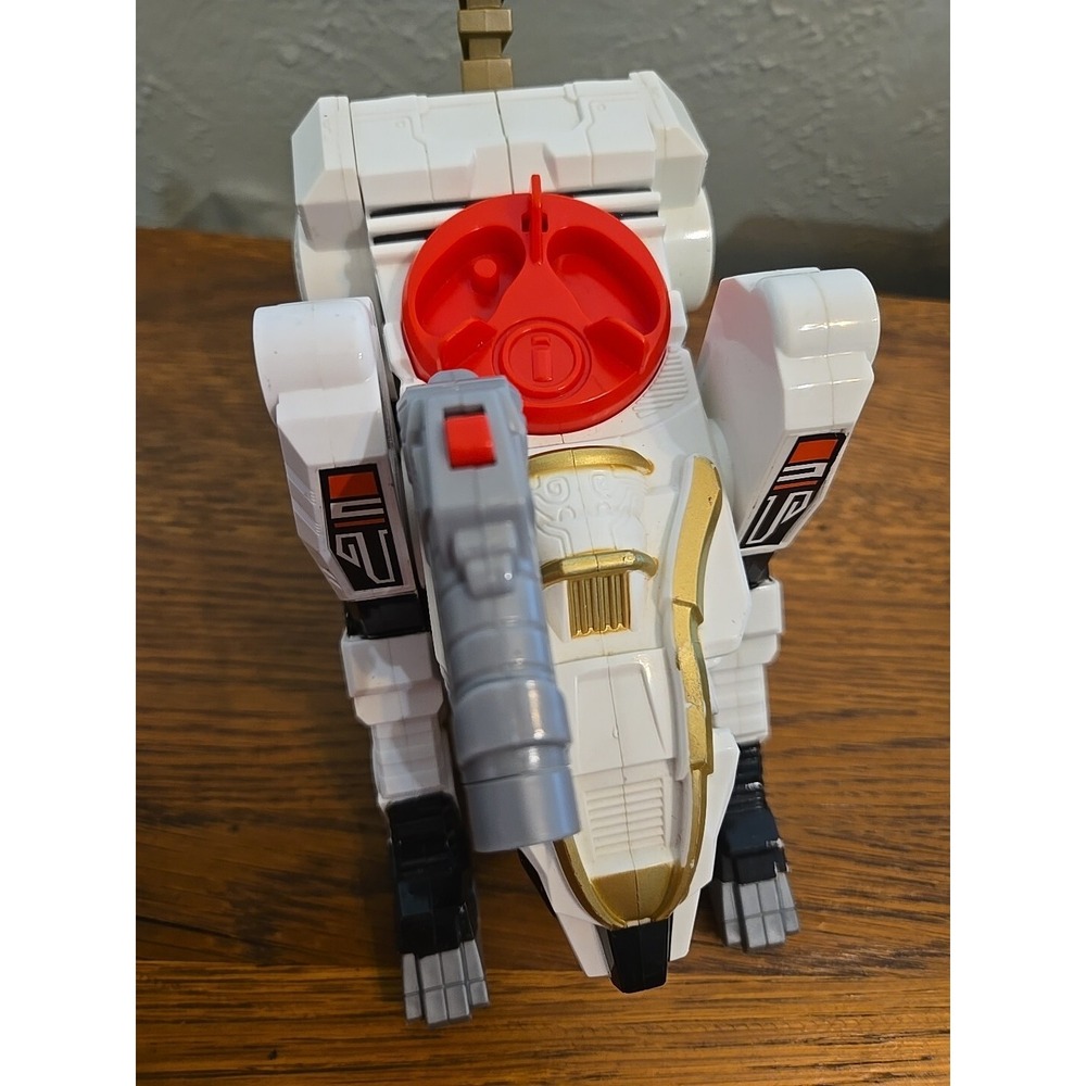 Imaginext MMPR Power Rangers White Ranger 10" Tiger Zord Vehicle 2015 No Figure - Picture 2 of 6